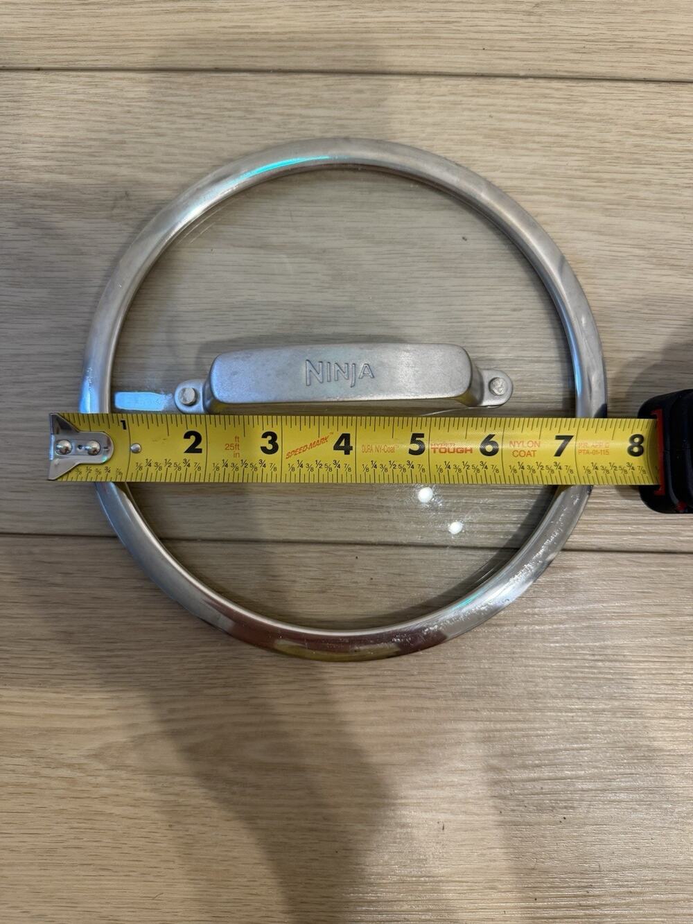 Ninja 7.5" Outer / 7" Inner Cookware Lid Stainless Tempered Glass Replacement
